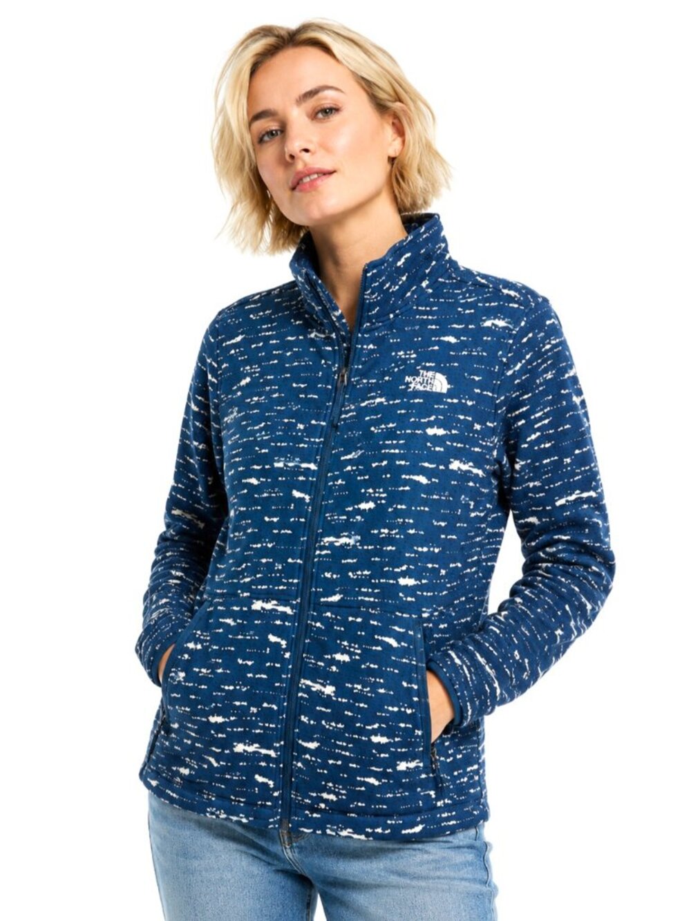 The North Face Teal Blue Full Zip LS Jacket